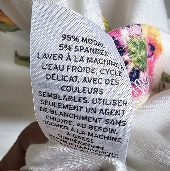 Rachel Parcell  Sleep Shirt in Ivory Poppy Vine. NWT Size Medium Floral Print - Picture 5 of 10